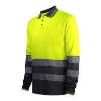 POLO M/COMP AV AZUL ESC/AMARELO CLASSE 2 WR.2.302S
